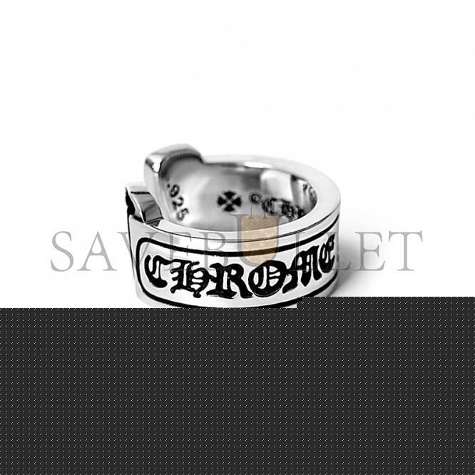 CHROME HEARTS SCROLL LABEL RING