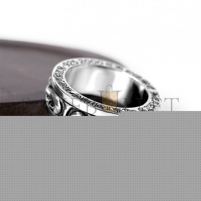 CHROME HEARTS SCROLL SPINNER RING