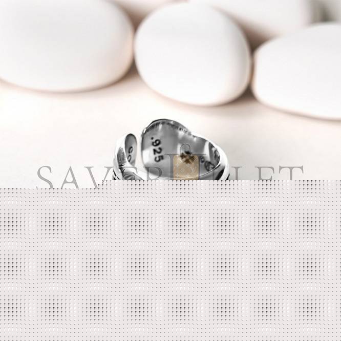 CHROME HEARTS SMALL SCROLL LABEL RING