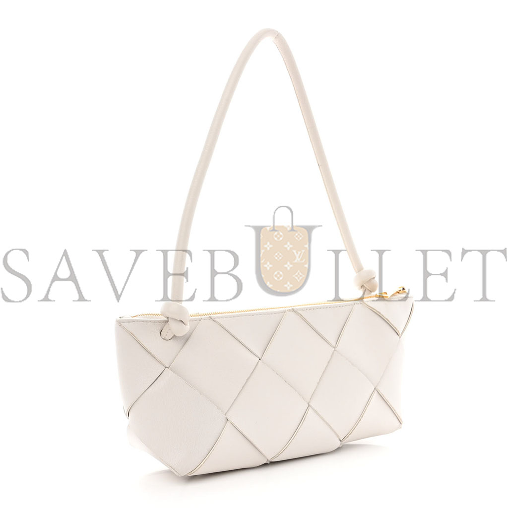 bo*te*ga Ve*ne*ta nappa maxi intreccio exploded shoulder bag chalk  (21*12*8cm)