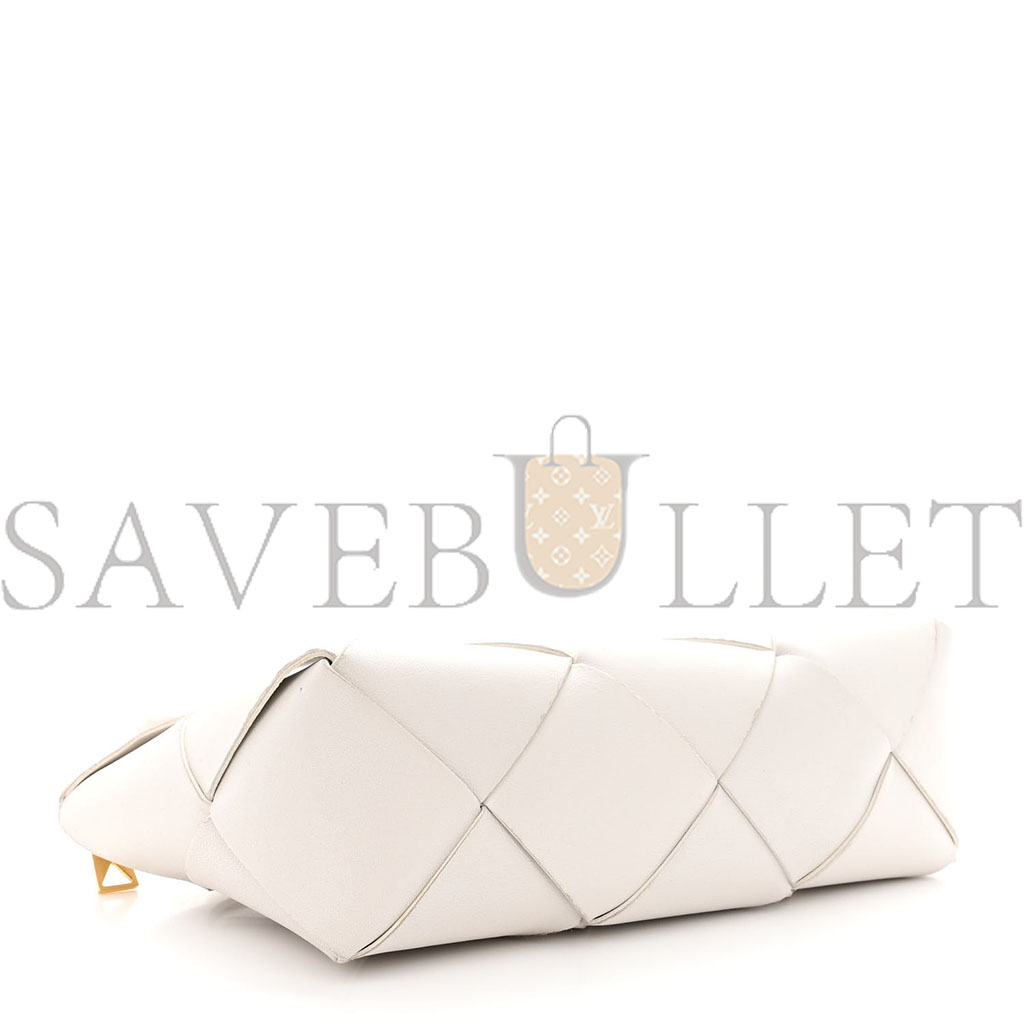 bo*te*ga Ve*ne*ta nappa maxi intreccio exploded shoulder bag chalk  (21*12*8cm)