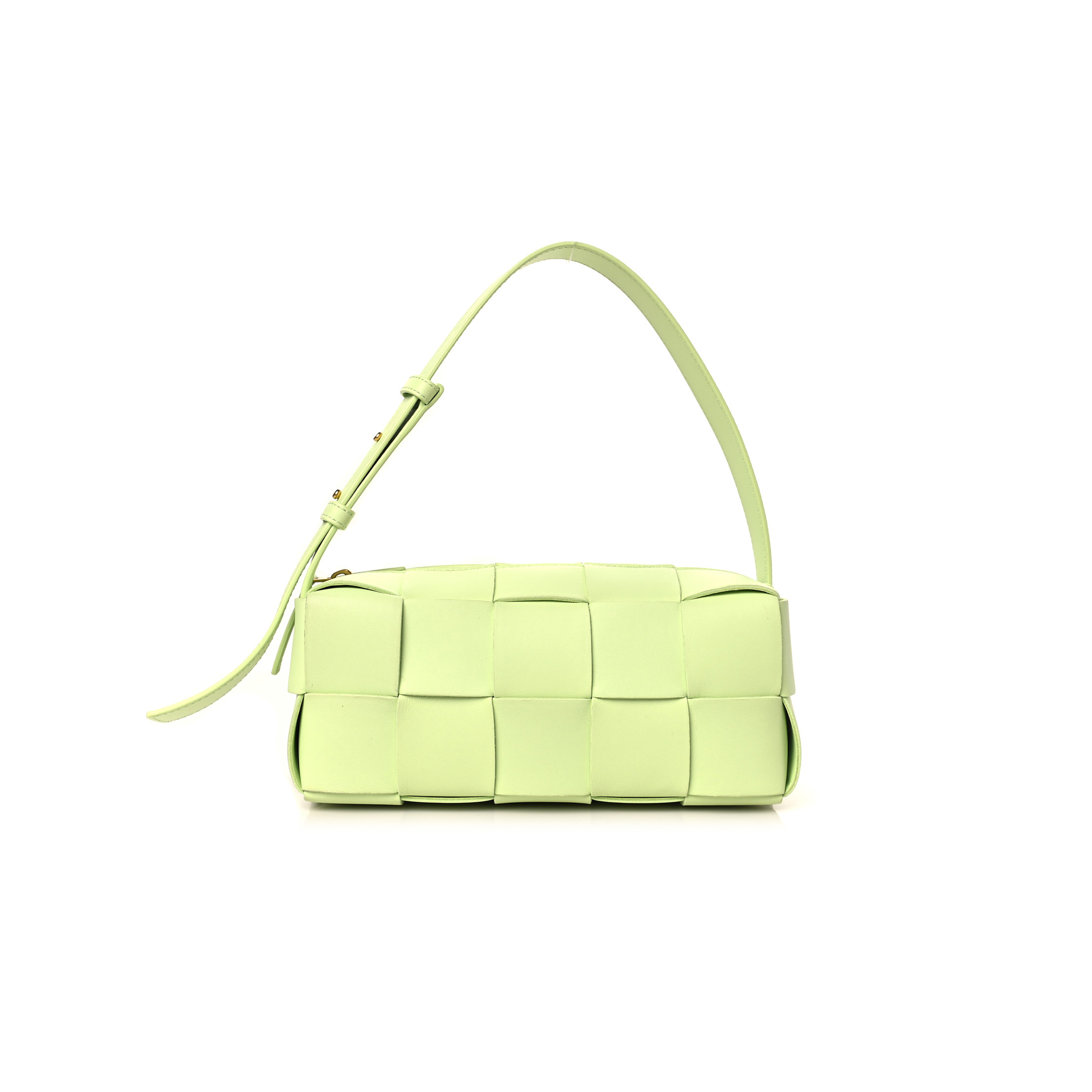 bo*te*ga Ve*ne*ta lambskin maxi intrecciato small brick cassette bag fennel  (23*10*10cm)
