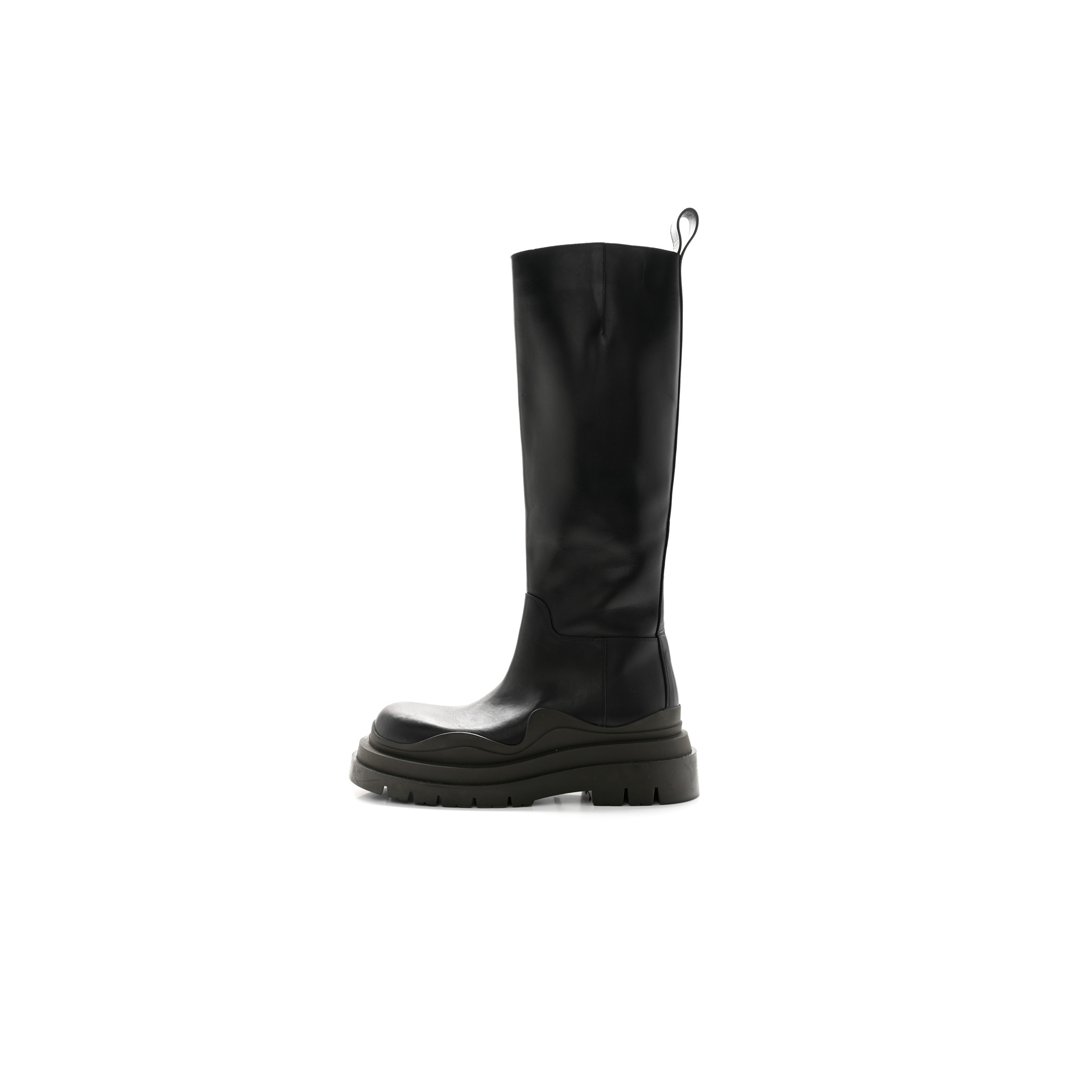 bo*te*ga Ve*ne*ta calfskin the tire high boots  black