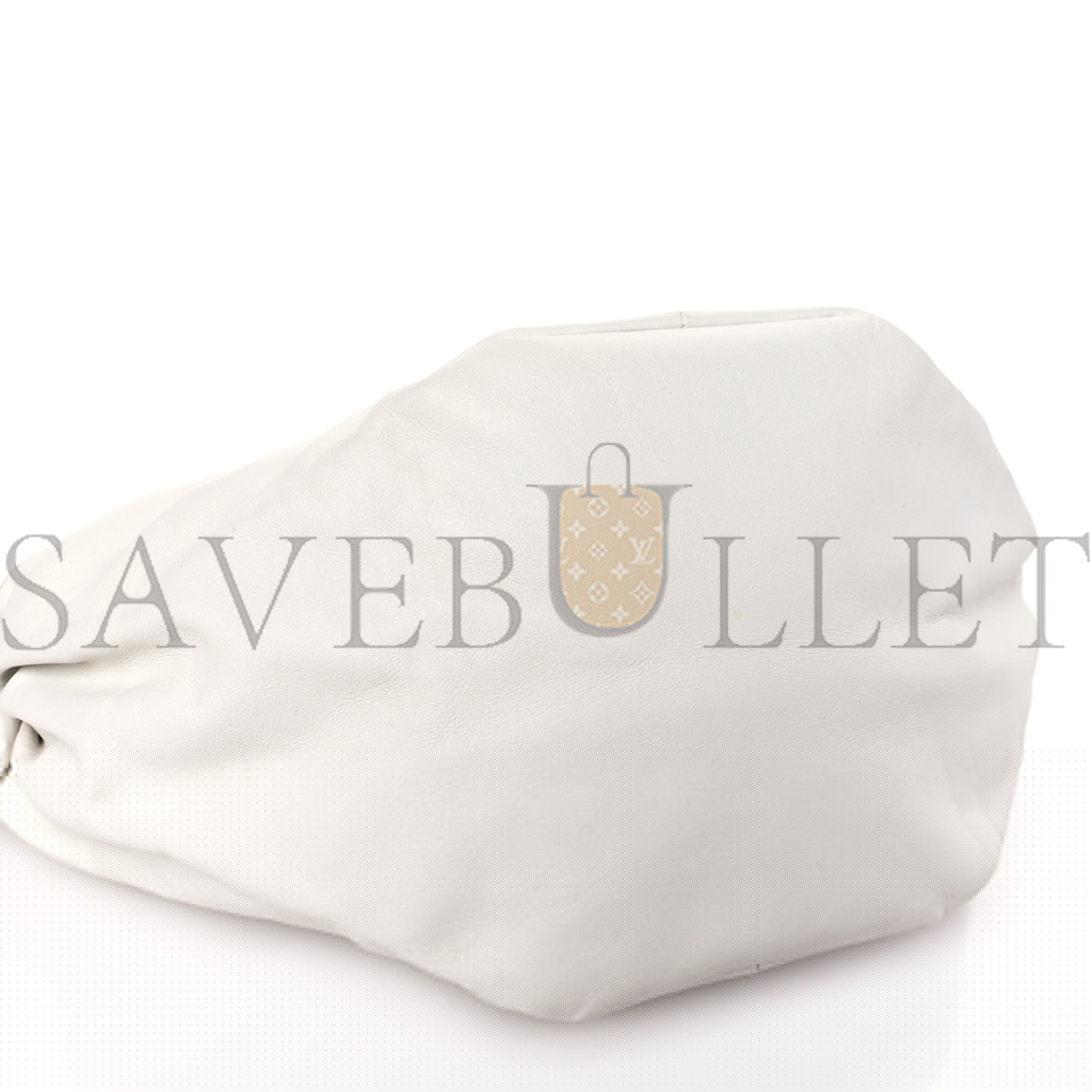 bo*te*ga Ve*ne*ta calfskin teen double knot hobo white  (25*13*12cm)