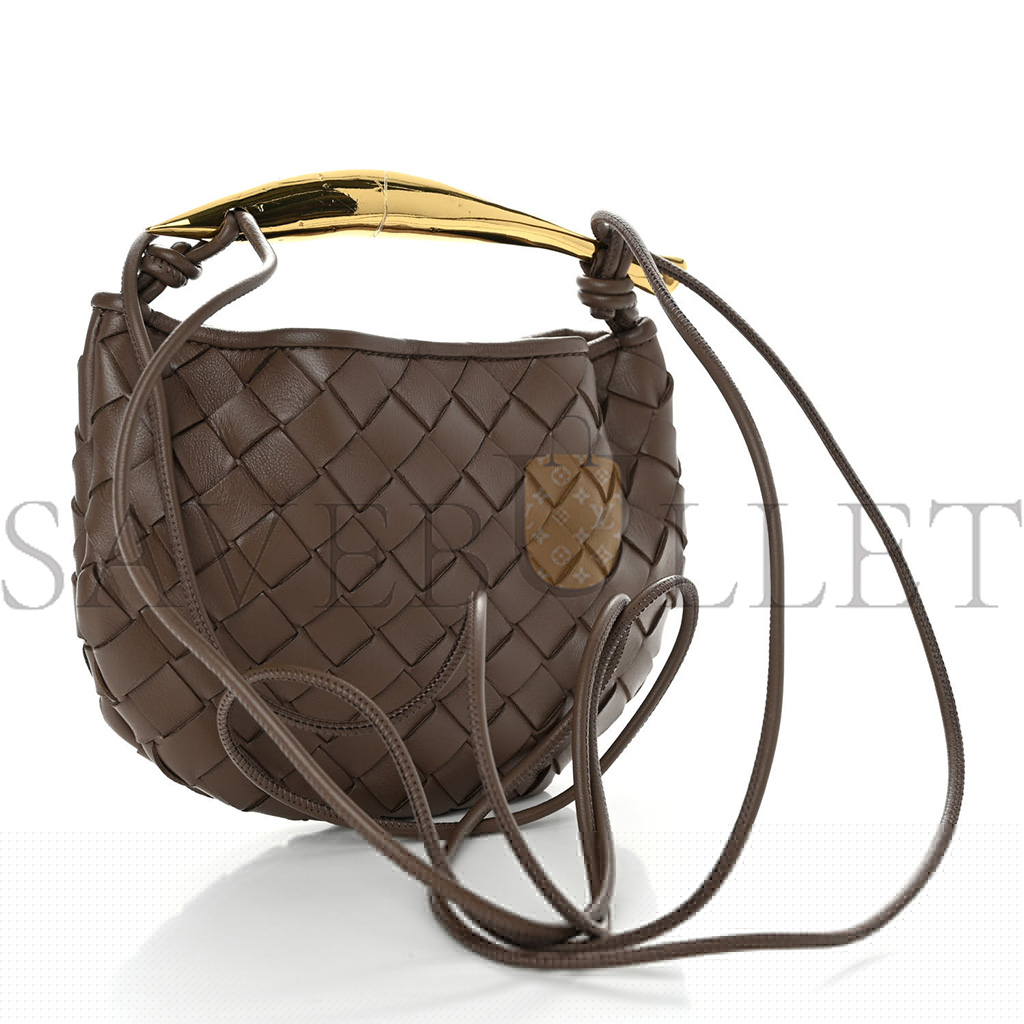 bo*te*ga Ve*ne*ta nappa intrecciato mini sardine bag taupe grey  (20*14*3cm)