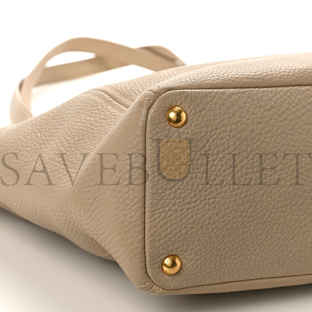 Pra*a vitello daino shoulder bag sabbia (34*29*14cm)