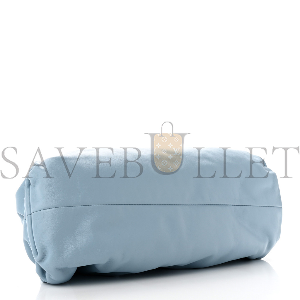 bo*te*ga Ve*ne*ta smooth butter calf the pouch oversized clutch ice (37*17*9cm)