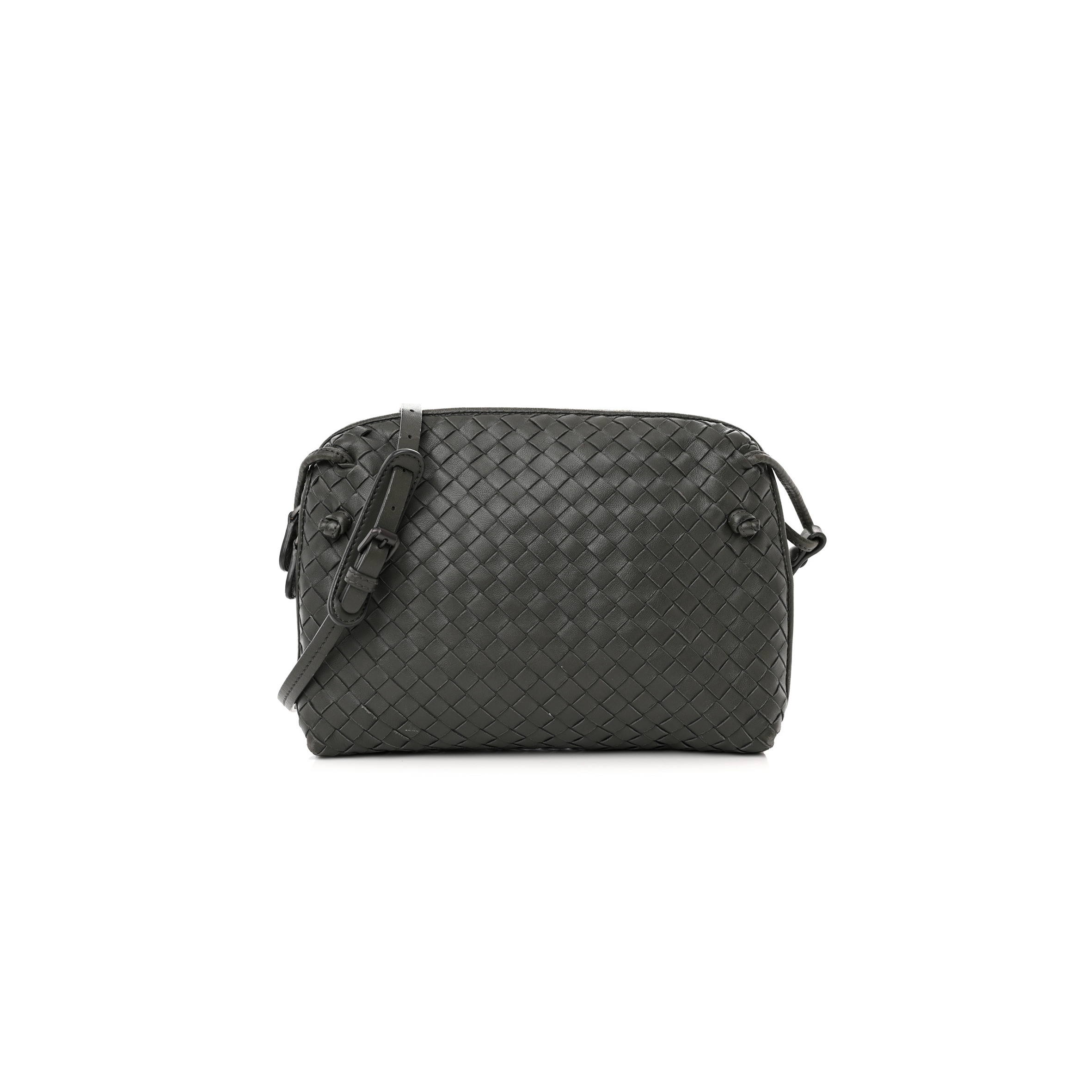 bo*te*ga Ve*ne*ta nappa intrecciato nodini crossbody messenger new light grey  (23*19*5cm)