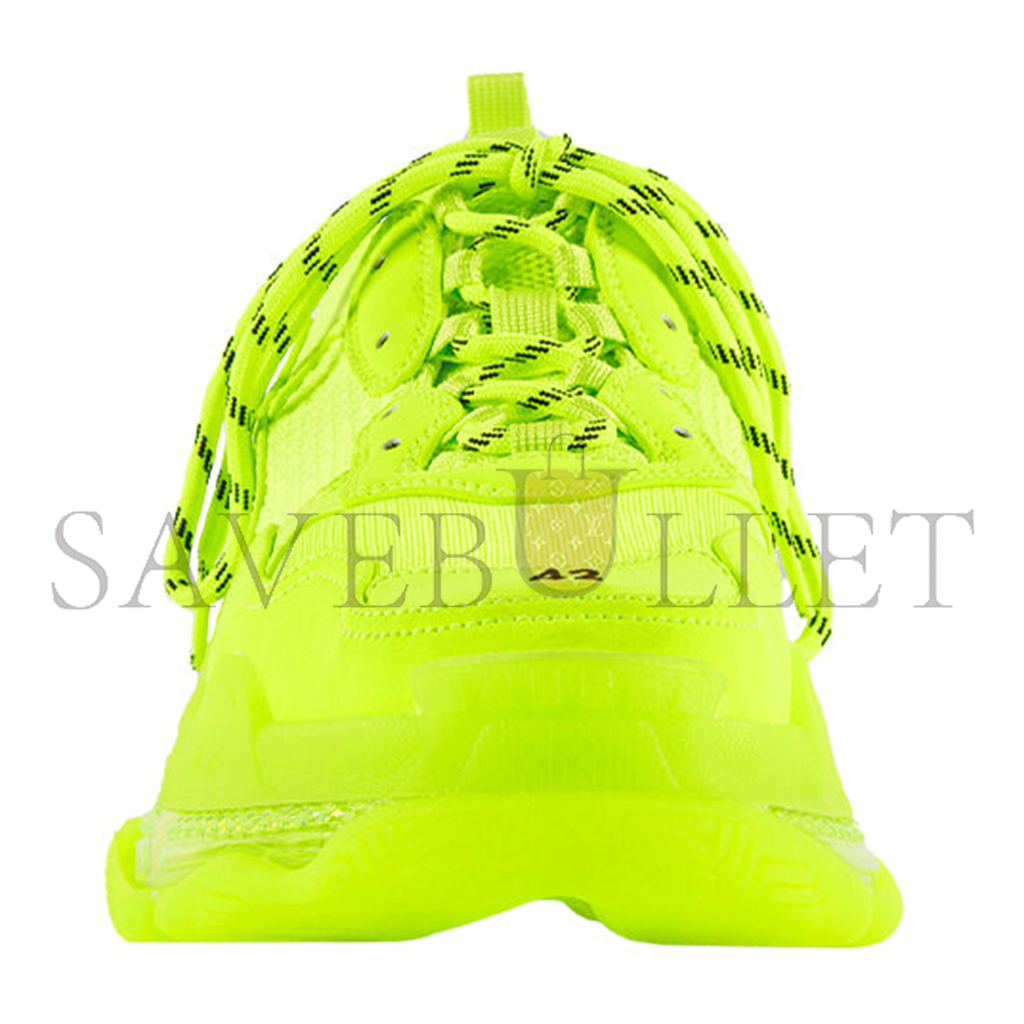 Ba*len*cia*ga triple s mesh and faux leather trainers in fluo yellow 541624w2ff17320