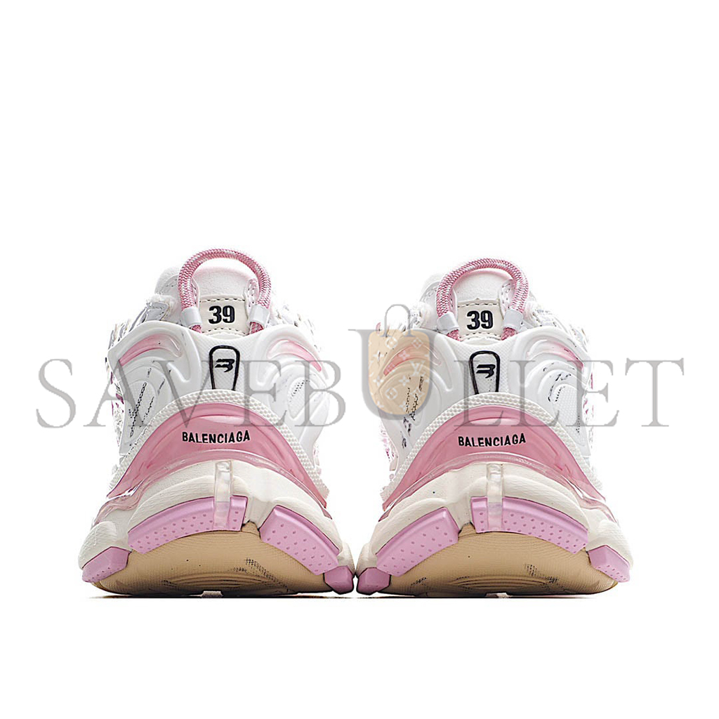 Ba*len*cia*ga runner mesh trimmed nylon sneakers 677402w3rb39059