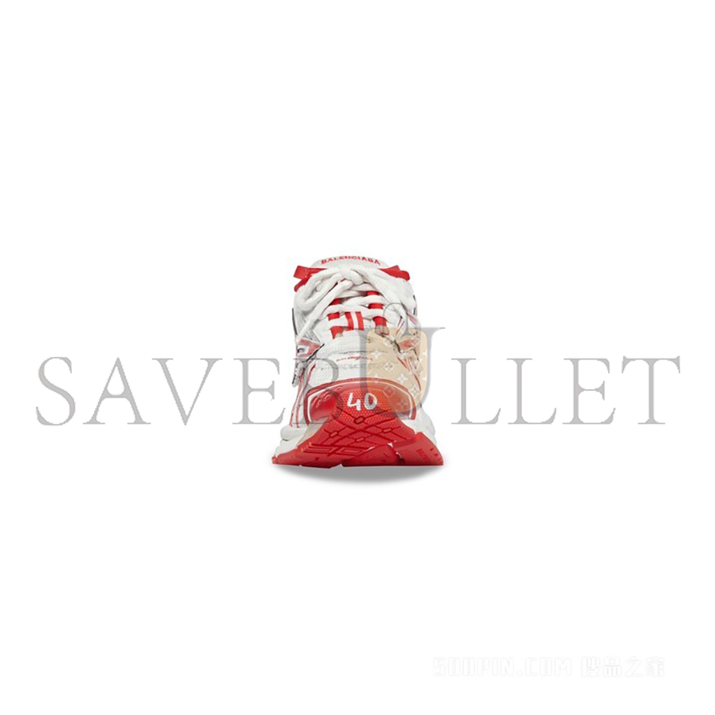 Ba*len*cia*ga runner sneaker white red 677403w3rb29060