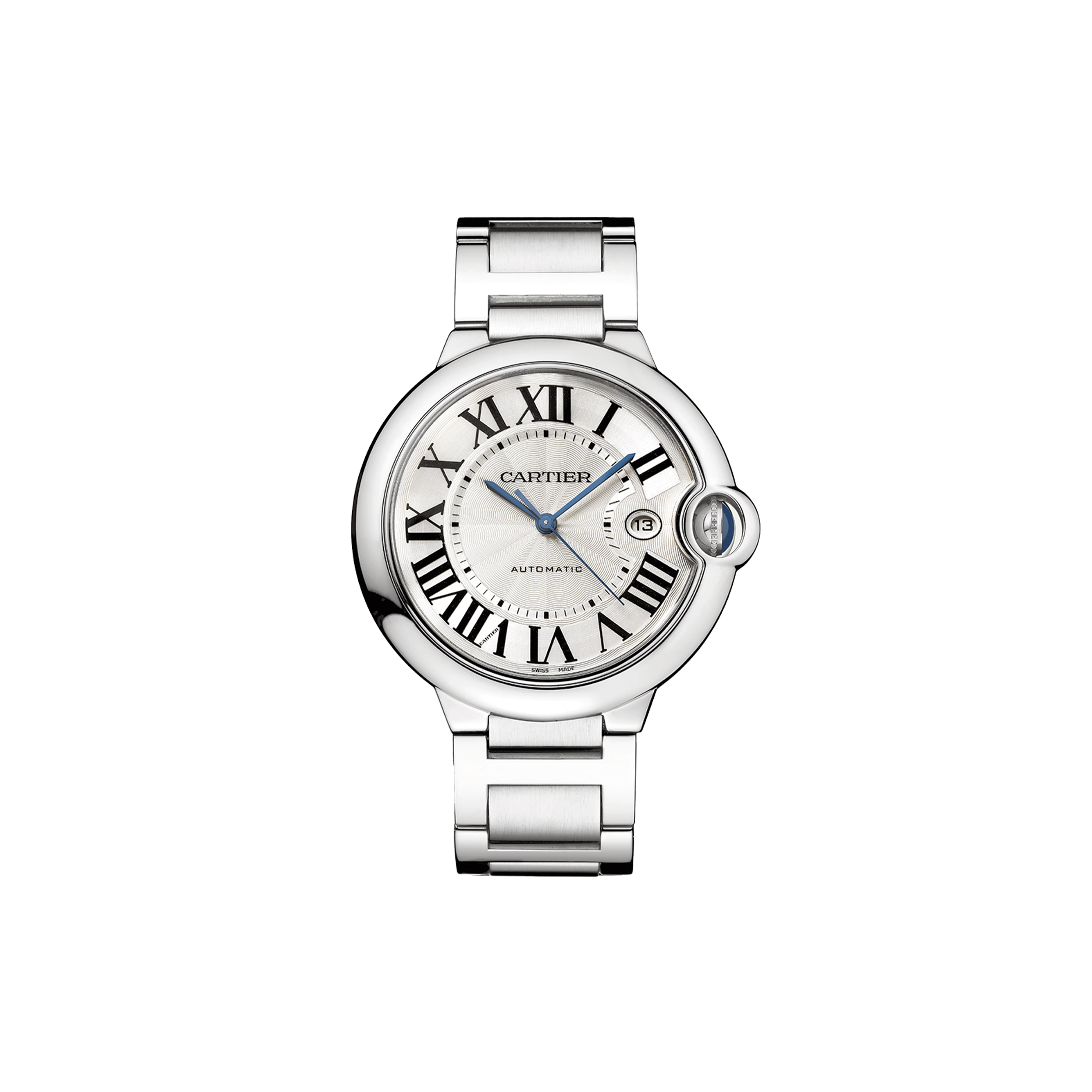 CARTIER BALLON BLEU DE SILVER SILVER STEEL CASSETTE MEN''S WATCH WSBB0049