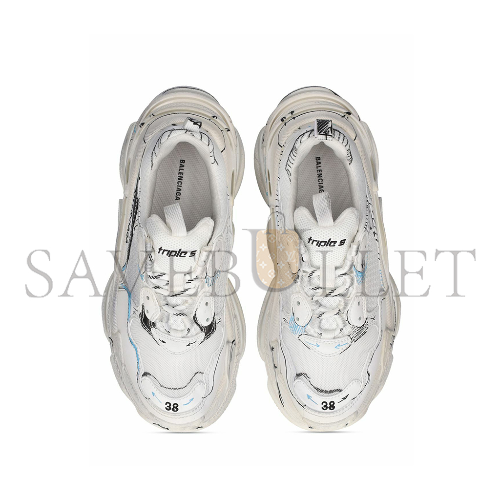 Ba*len*cia*ga triple s logotype sneakers 536737w3srb9014