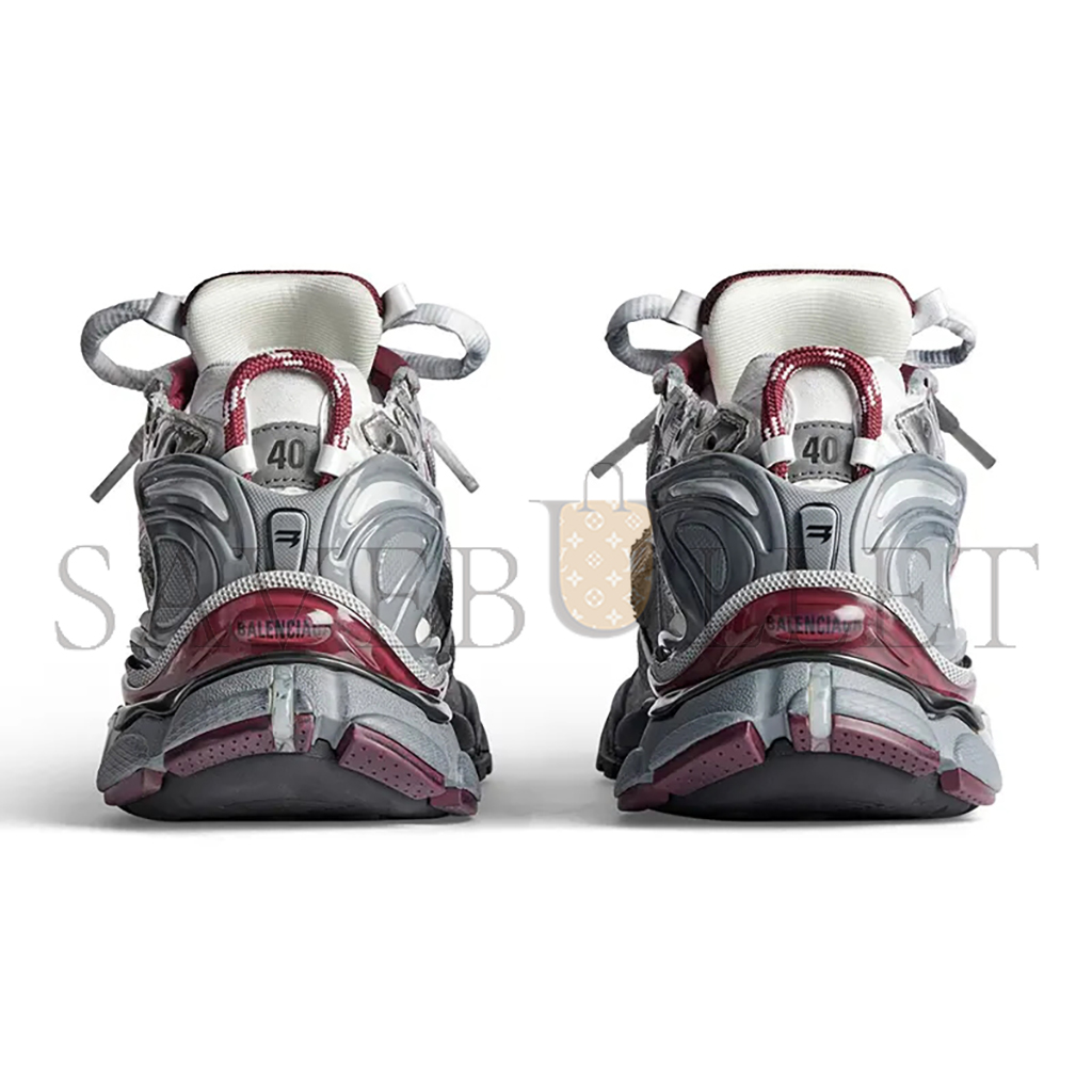 Ba*len*cia*ga runner sneakers grijs donkerrood 772774w2rbw052