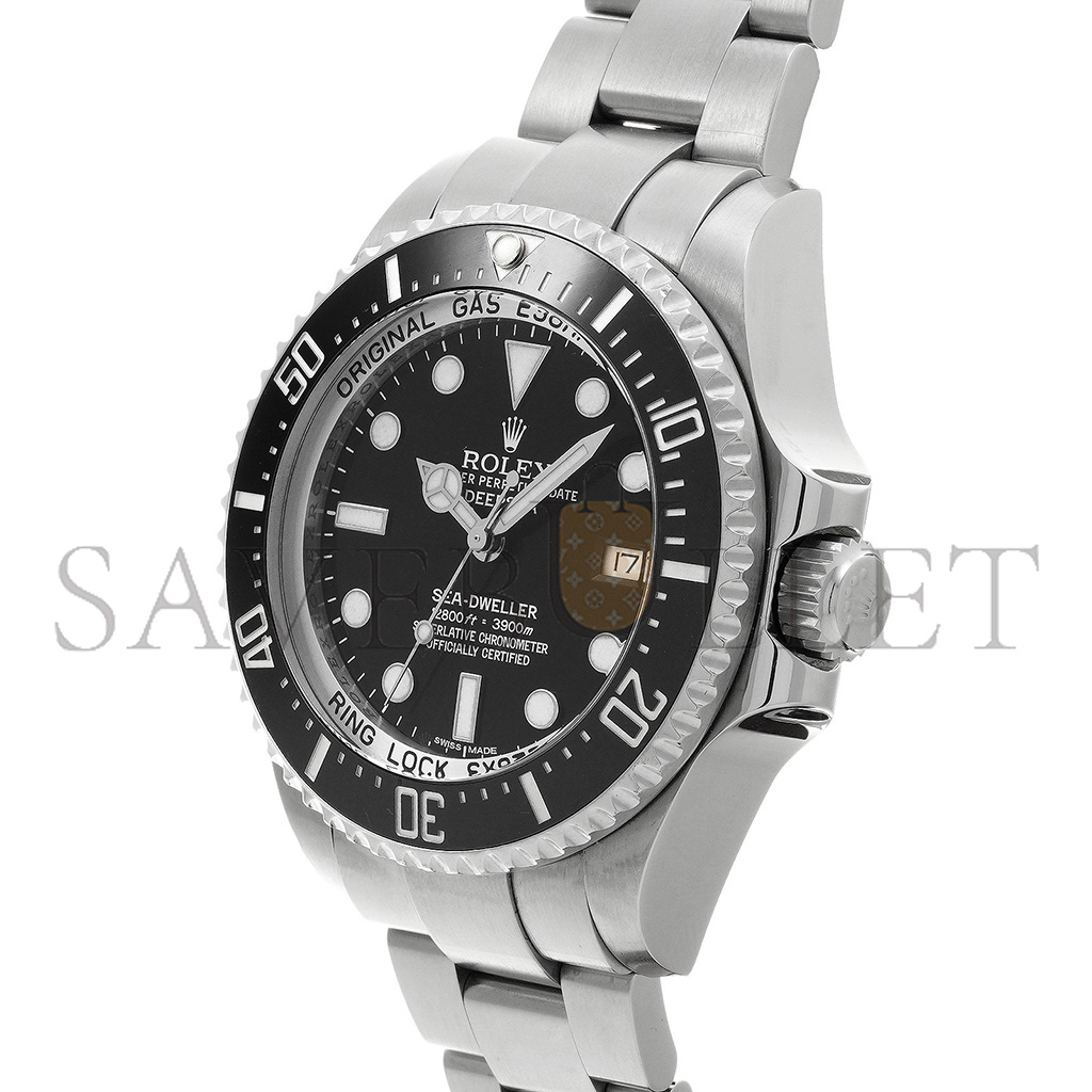 rolex sea-dweller 44 stainless steel black F**e watch 116660-0001