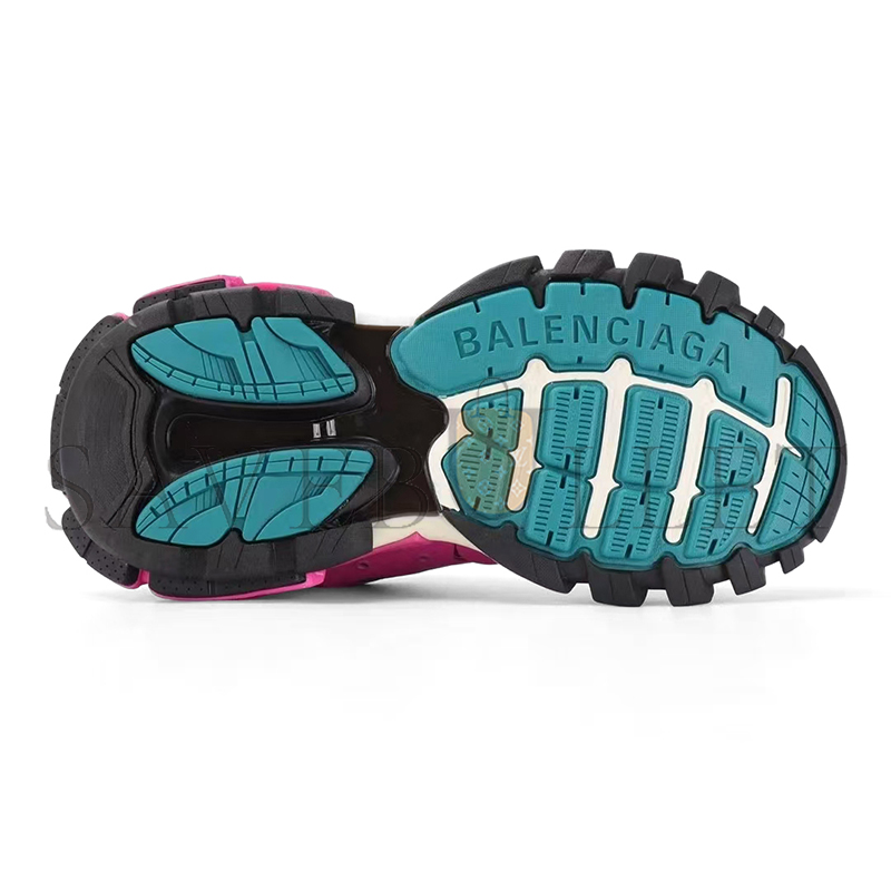 Ba*len*cia*ga  mesh fabric womens track sneakers pink black 542436w2la12048