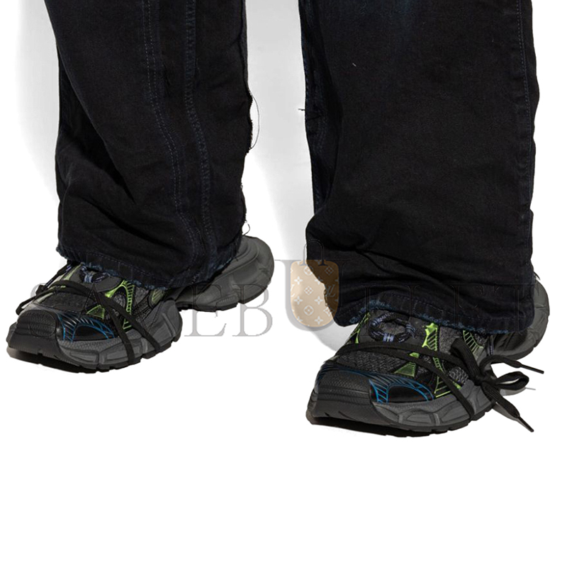 Ba*len*cia*ga 3xl distressed mesh and rubber sneakers 734731w3xdc0235