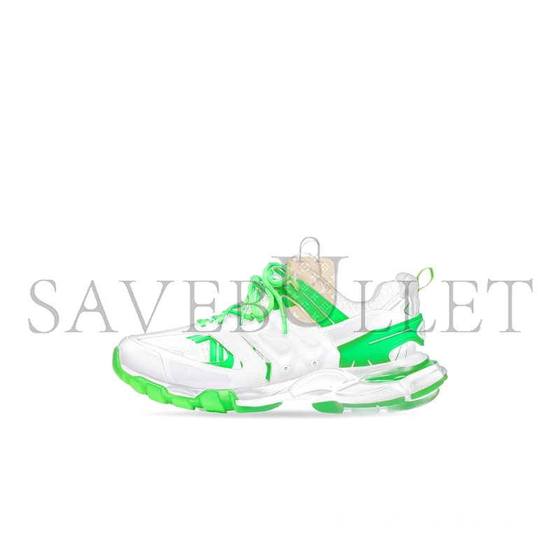 Ba*len*cia*ga track sneakers in white green 542023w3rl19035
