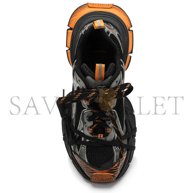 Ba*len*cia*ga 3 xl black orange grey mesh and polyurethane 734731w3xl31178