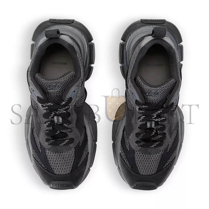 Ba*len*cia*ga 3xl logo embossed suede mid top trainers 759692w3xlh1213