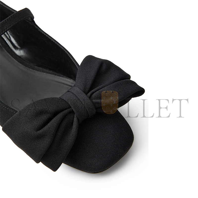 VALENTINO GARAVANI BOWJANE MARY-JANE BALLERINA IN CREPE FABRIC 20MM 5W0S0KI3JIV_0NO