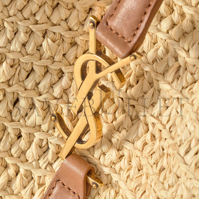ysl le 5 À 7 S*pple small in raffia and leather 823812gaaez2791 (22*22*9cm)
