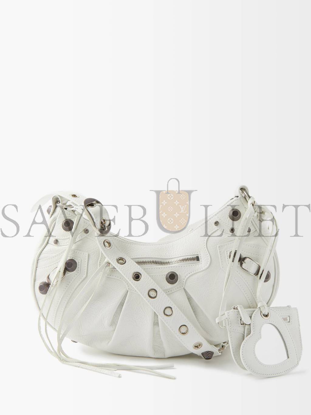 Ba*len*cia*ga white cagole s leather shoulder bag  matchesfashion us (25*17.7*6cm)