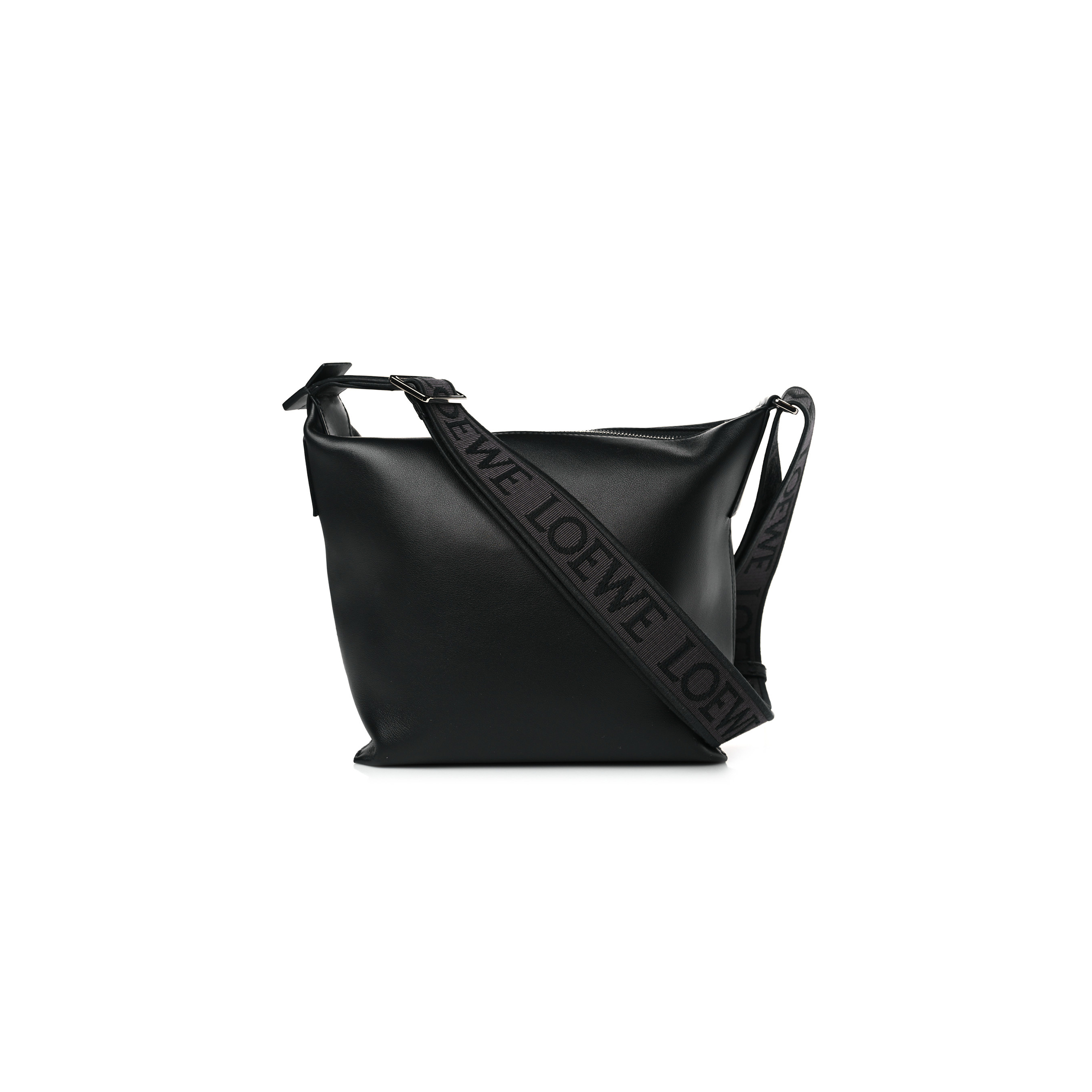 loewe S*pple smooth calfskin jacquard small cubi bag black (23*21*11cm)