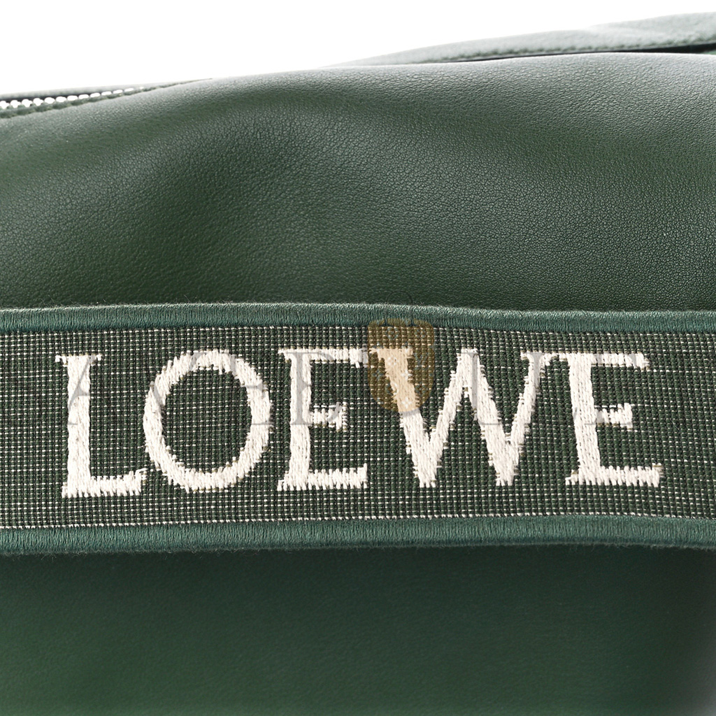 loewe S*pple smooth calfskin jacquard cubi crossbody bag green (33*29*17cm)