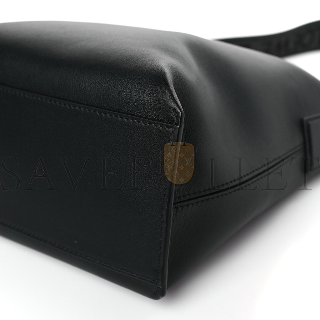 loewe S*pple smooth calfskin jacquard small cubi bag black (23*21*11cm)