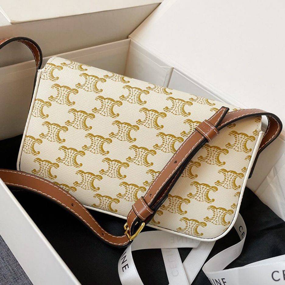 Ce**e triomphe shoulder bag 194142cuz.01bc (20cm*10cm*4cm)