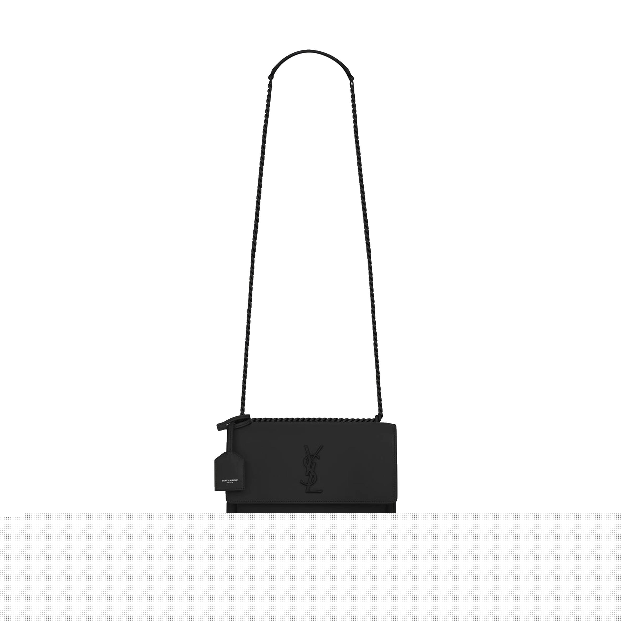 YSL SUNSET MEDIUM CHAIN BAG IN SMOOTH LEATHER 442906D420U1000 (22*16*6.5cm)
