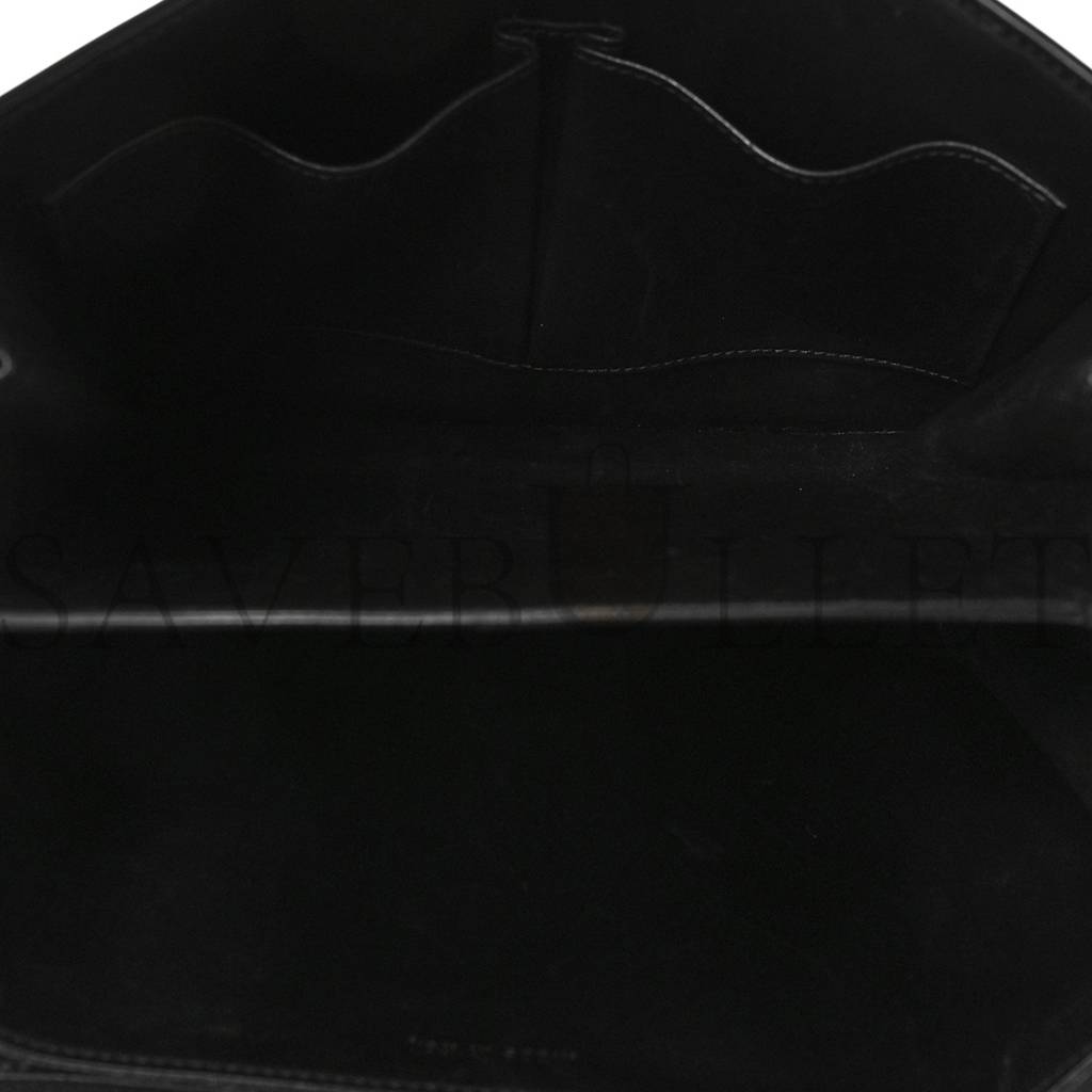 Ce**e box calfskin medium classic box flap bag black (23*18*7cm)