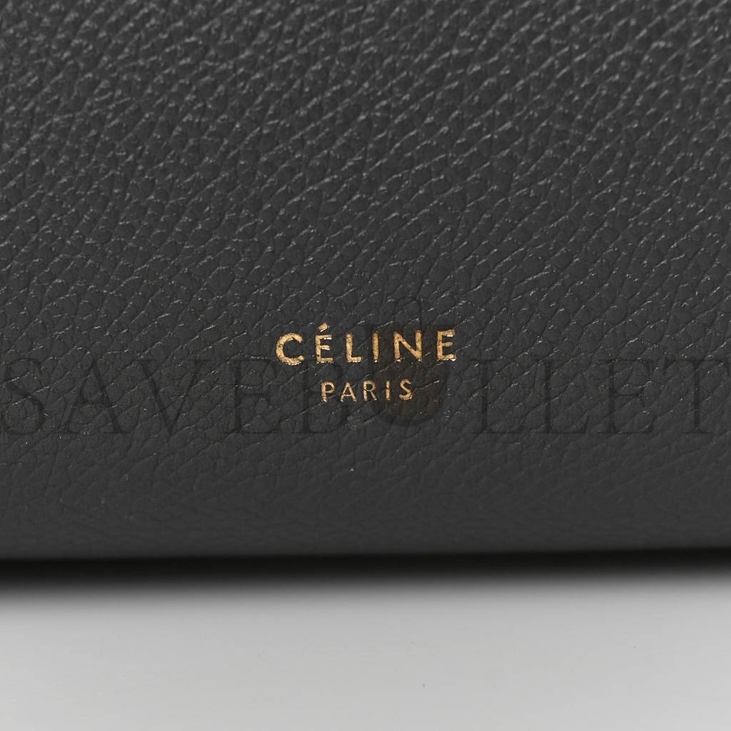 Ce**e grained calfskin mini belt bag grey (28*22*17cm)