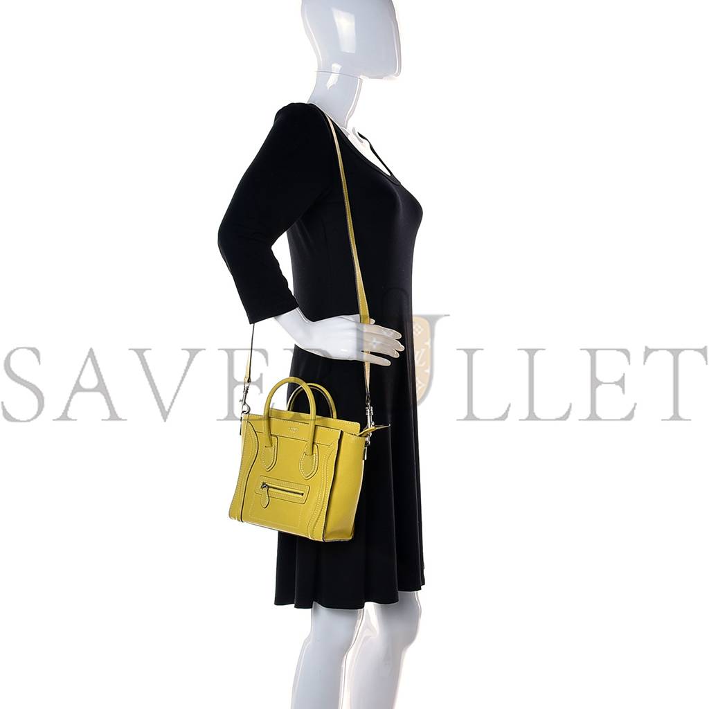 Ce**e drummed calfskin nano luggage citron (20*19*10cm)