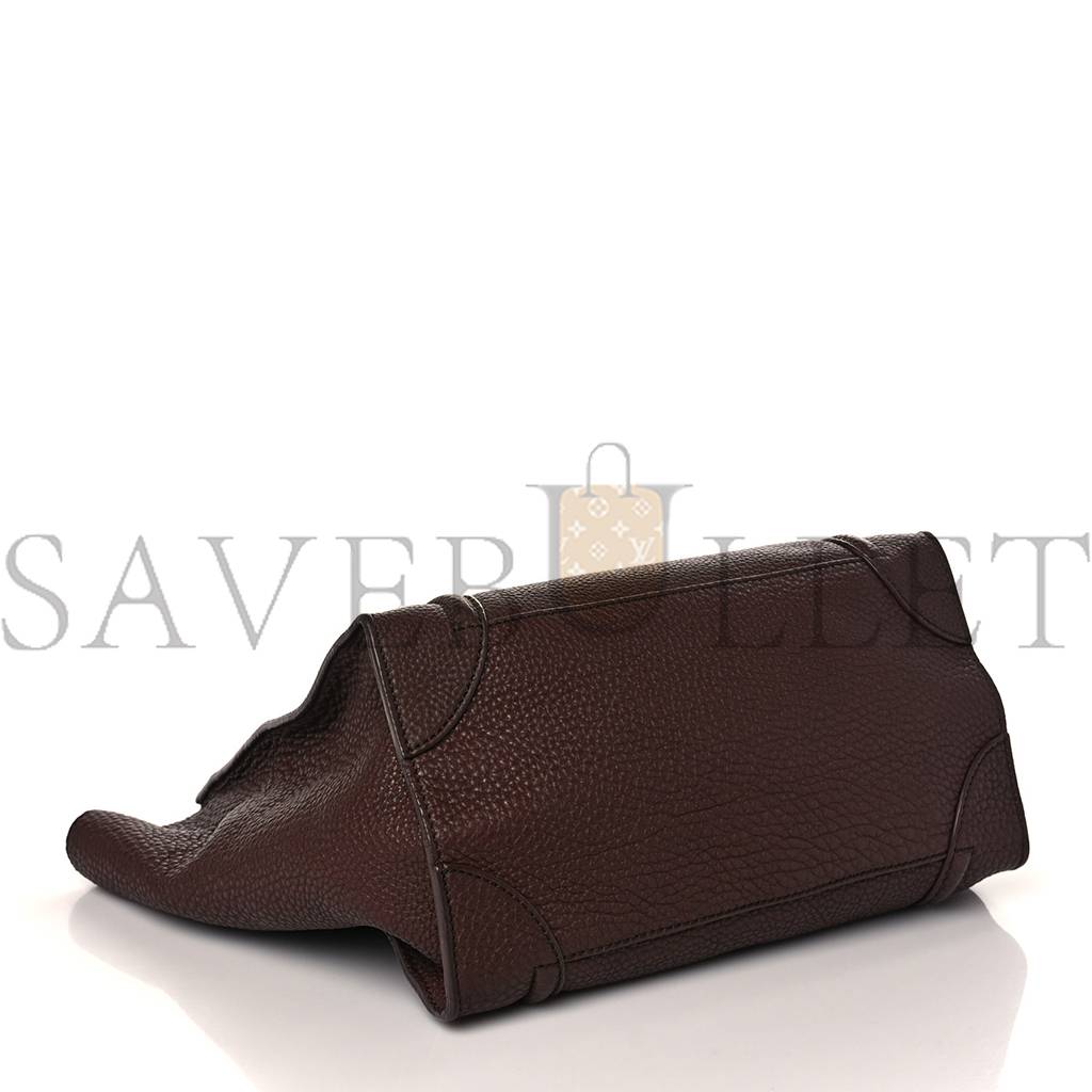 Ce**e drummed calfskin mini luggage dark brown (30*29*18cm)