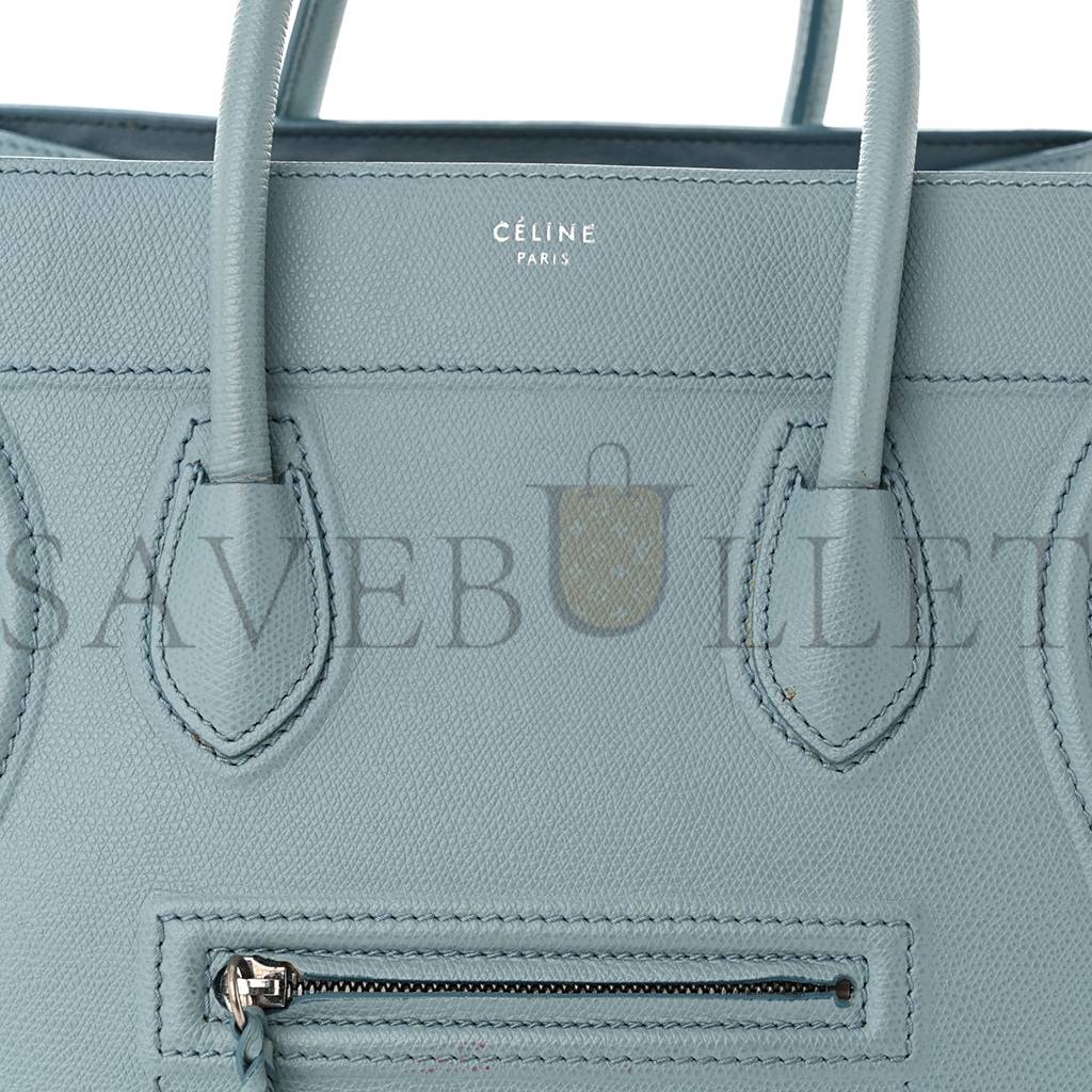 Ce**e grained calfskin medium phantom luggage sky blue (30*29*25cm)