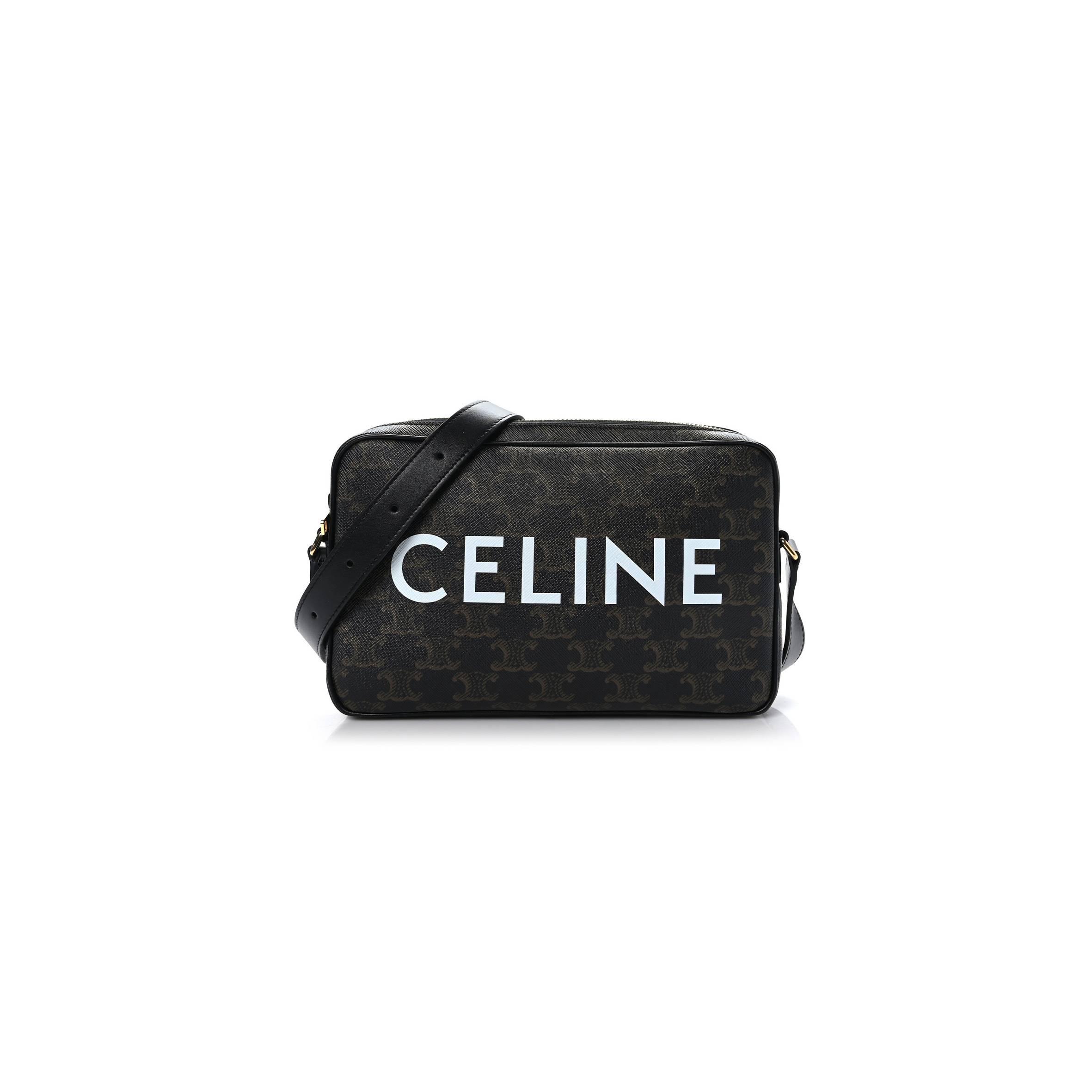 Ce**e triomphe canvas medium messenger bag black (23*15*4cm)
