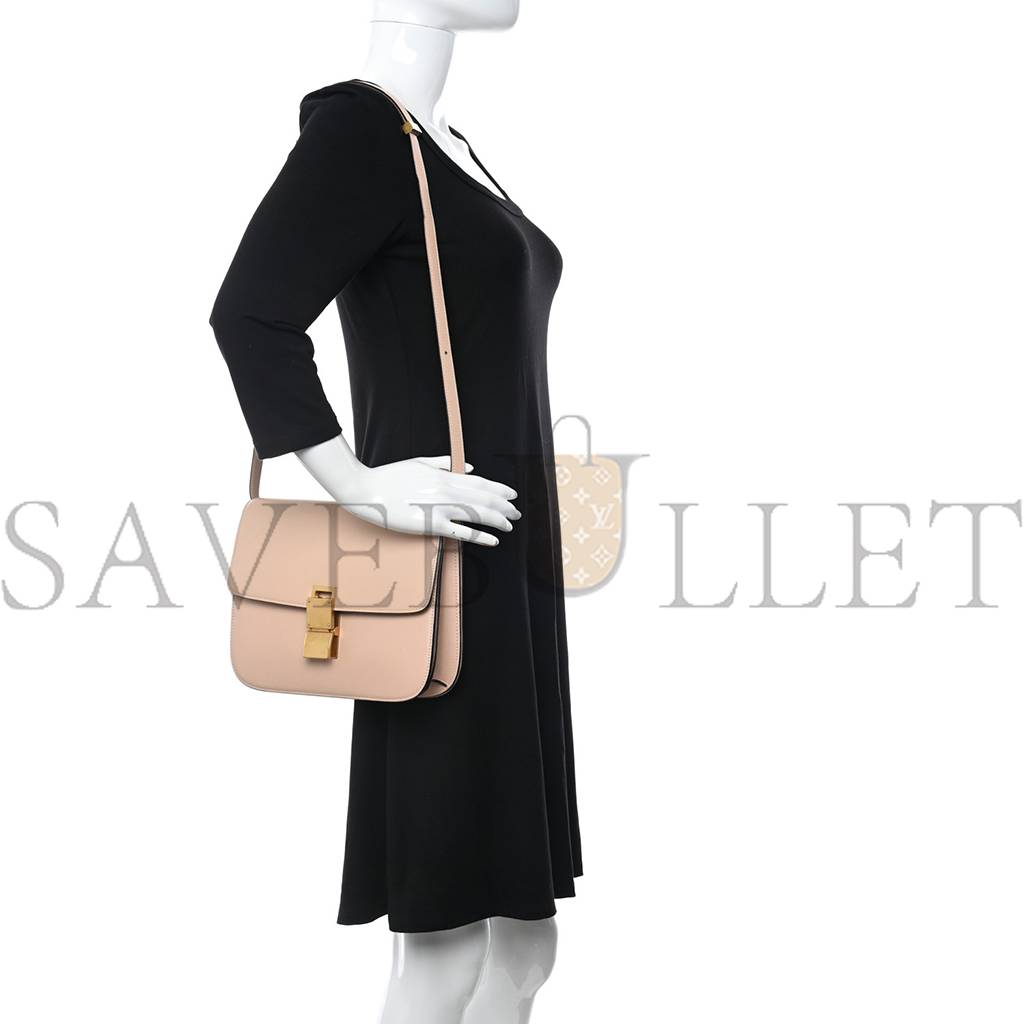 goatskin Ce**e goatskin medium classic box flap bag dune (23*18*6cm) box flap bag dune