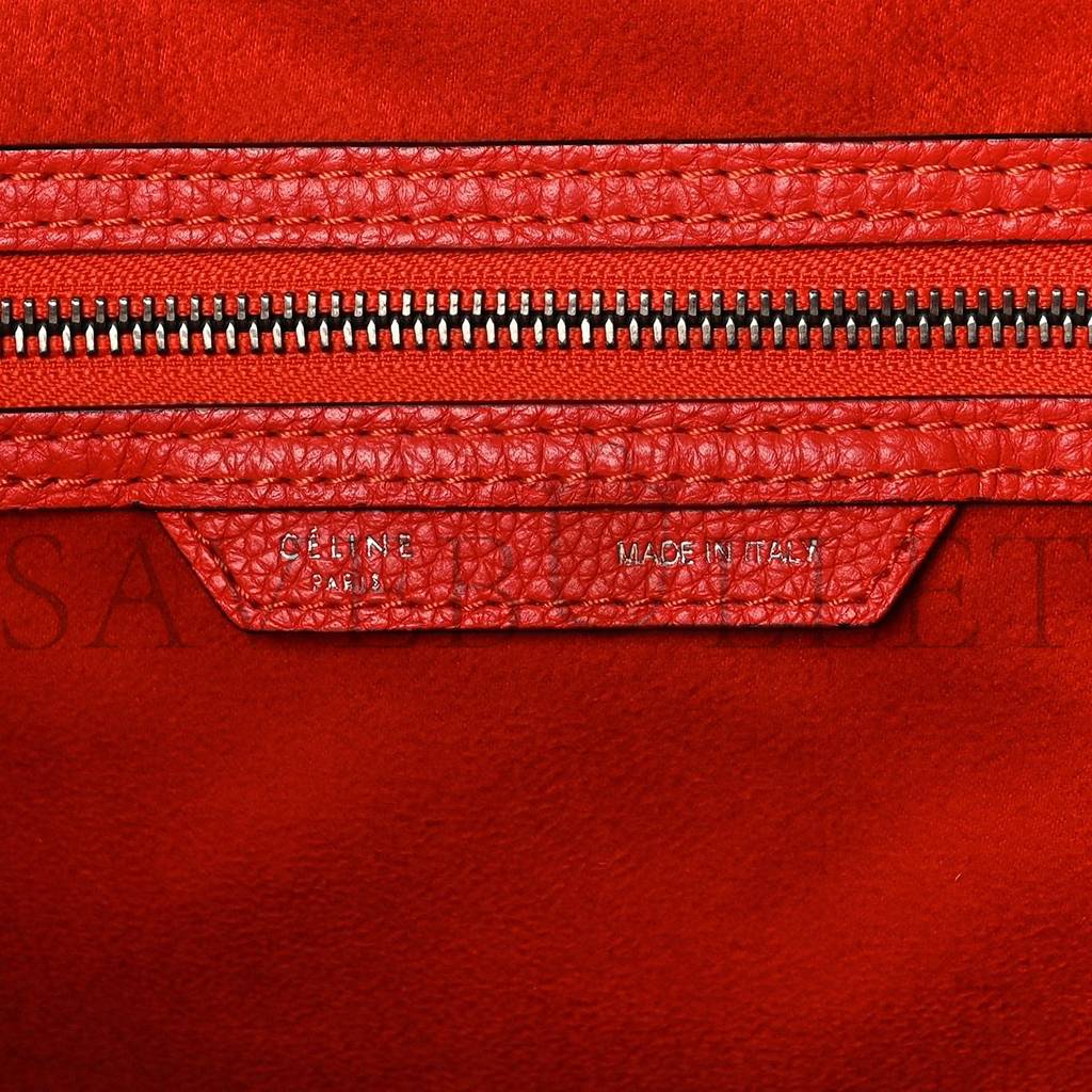 Ce**e drummed calfskin mini luggage vermillion (32*30*18cm)