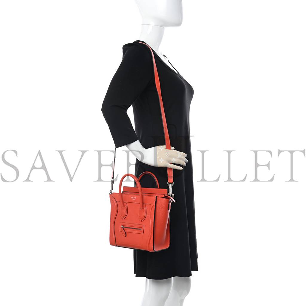 Ce**e baby grained calfskin nano luggage red (20*20*10cm)
