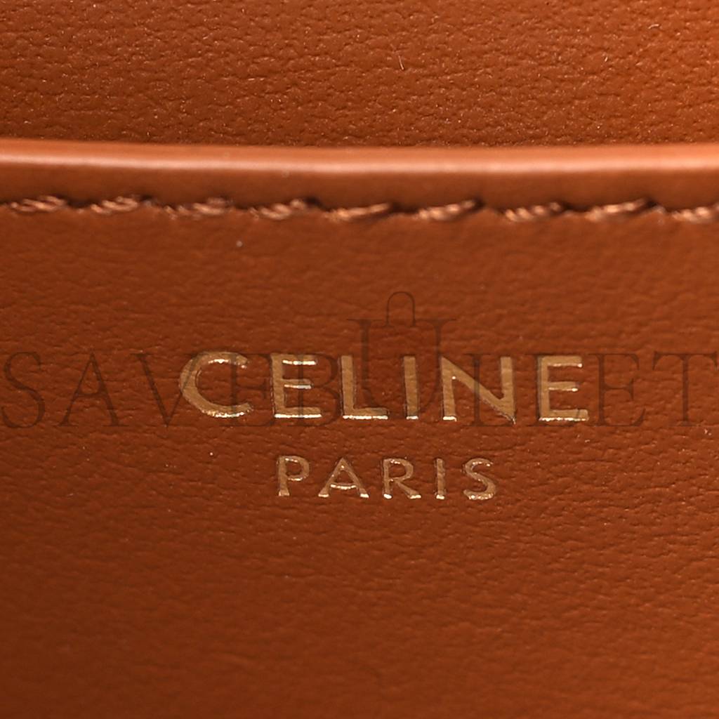 Ce**e smooth calfskin tabou clutch on strap tan (20*10*5cm)
