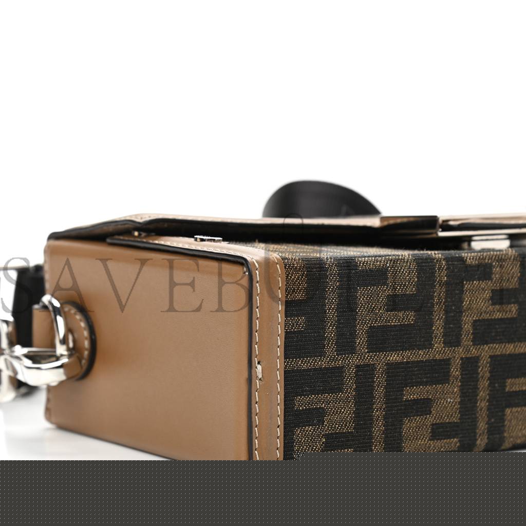 F**di recycled fabric jacquard vitello king ff 1974 baguette soft trunk tobacco moro sand (21*15*6cm)
